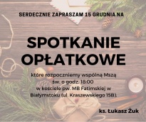 Spotkanie opłatkowe